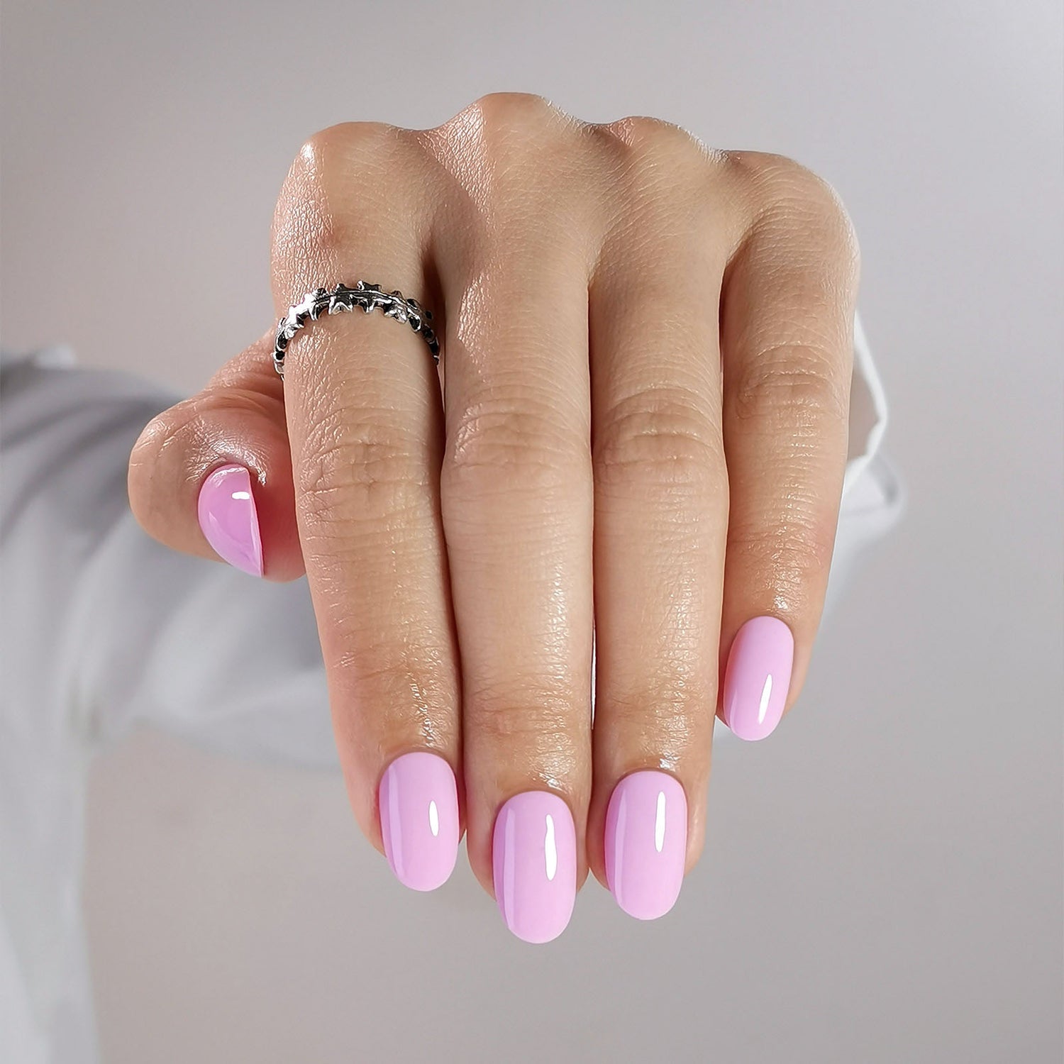Youth Pink Short Oval Soft Gel Nails